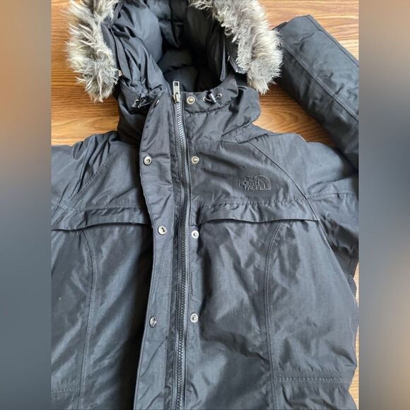 The North Face Jacket Coat HyVent Goose Down Hooded Parka Puffer Long Sz M - Picture 14 of 15